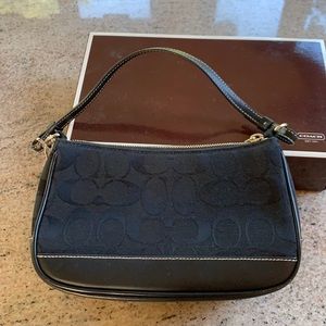 Coach small bag signature “C” pattern black
